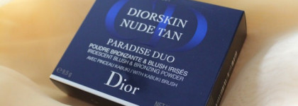 Dior Diorskin Nude Tan Paradise Duo Iridescent Blush & Bronzing Powder with kabuki brush #001 Pink Glow