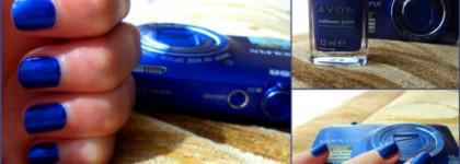 "Ледяная синева": Avon Nailwear Pro + Cosmic Blue