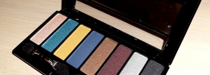 Новогодняя палетка Avon 8-in-1 eyeshadow palette The Metallics и пример макияжа с ней