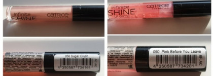 Блески для губ Catrice Infinite Shine Lip Gloss #090 Pink Before you leave и  #050 Sugar crush