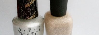 Маникюр на День Всех Влюбленных с лаками Zoya Godiva и  Golden Rose Rich Color