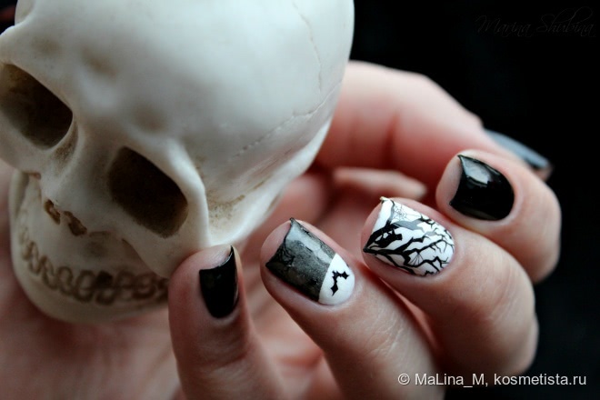 Orly Nail Lacquer 637 Goth (mini) + слайдер-дизайн Milv N 499