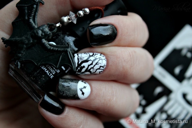 Orly Nail Lacquer 637 Goth (mini) + слайдер-дизайн Milv N 499