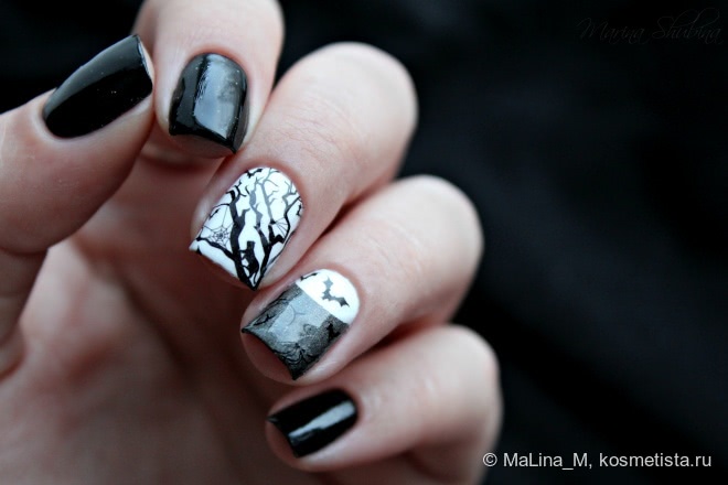 Orly Nail Lacquer 637 Goth (mini) + слайдер-дизайн Milv N 499