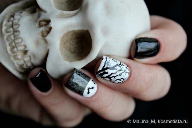 Orly Nail Lacquer 637 Goth (mini) + слайдер-дизайн Milv N 499