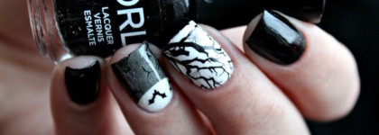 Orly Nail Lacquer 637 Goth (mini) + слайдер-дизайн Milv N 499