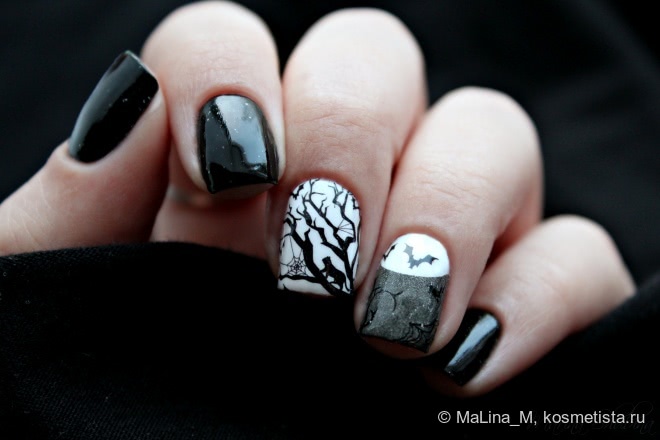 Orly Nail Lacquer 637 Goth (mini) + слайдер-дизайн Milv N 499