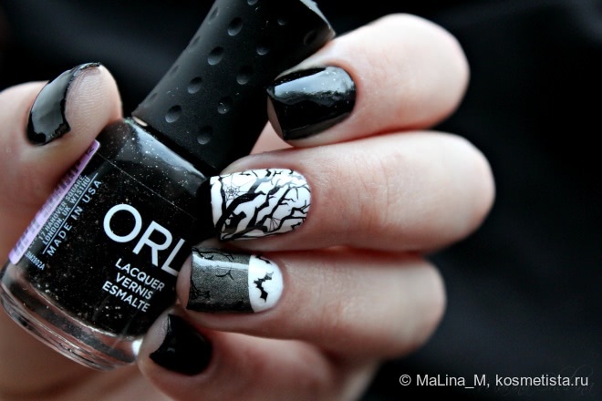 Orly Nail Lacquer 637 Goth (mini) + слайдер-дизайн Milv N 499
