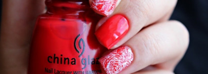 China Glaze Nail Lacquer With Hardeners 81129 Igniting Love + слайдер-дизайн Arti For You W14