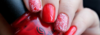 China Glaze Nail Lacquer With Hardeners 81129 Igniting Love + слайдер-дизайн Arti For You W14