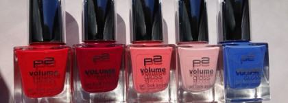 Большой лакопост. В ролях: p2 Volume gloss gel look polish, под номерами: # 010 little princess, # 060 happy bride, # 080 grande dame, # 180 miss velvet, # 200 crazy beauty