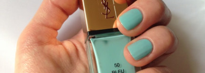 Yves Saint Laurent La Laque Couture # 50 Bleu Celadon из летней коллекции 2014 YSL Bleus Lumiere