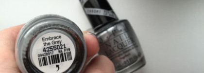 OPI Fifty Shades of Grey лак OPI Nail Lacquer Embrace the Gray NL F79 и Gwen Stefani for OPI лак OPI Nail Lacquer Push and Shove NL G30