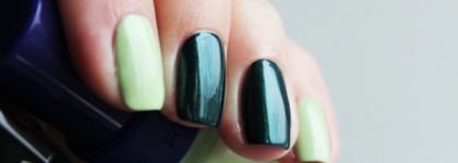 Illamasqua nail varnish "Viridian" + Christina Fitzgerald "Hope"