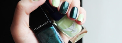Illamasqua nail varnish "Viridian" + Christina Fitzgerald "Hope"