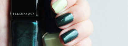 Illamasqua nail varnish "Viridian" + Christina Fitzgerald "Hope"