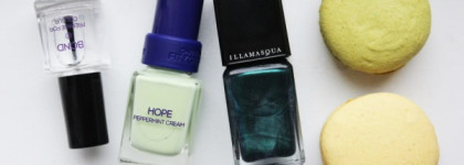 Illamasqua nail varnish "Viridian" + Christina Fitzgerald "Hope"