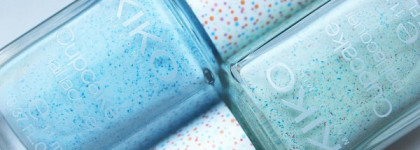 Kiko Cupcake nail lacquer #654 "Anice" + #655 "Menta"