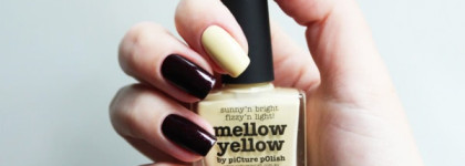 Picture Polish "Mellow Yellow" + Christian Dior Diorific vernis 995 "Minuit"