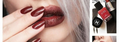 Chanel nail colour #639 Exception + MAC matte lipstick Antique Velvet