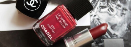 Chanel nail colour #639 Exception + MAC matte lipstick Antique Velvet