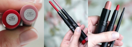 E.l.f. Matte Lip Color "Tea rose" и "Rich Red"