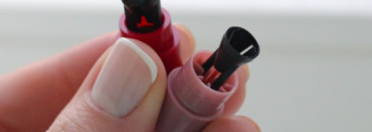 E.l.f. Matte Lip Color "Tea rose" и "Rich Red"