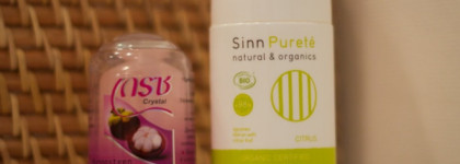 Натуральные дезодоранты на лето John Masters Organic Select Sinn Purete Roll On и Natural Body Crystal Grace Deodorant Mangosteen Extract Stick