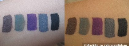 Стойкая сухая компактная подводка в палитре 5 цветов (№2, 5329) Kryolan Professional и 8 кистей для подводки