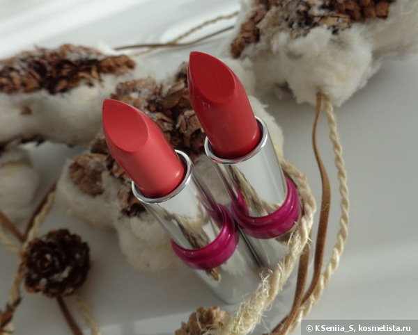 Помада-блеск Lumene Raspberry Miracle Shine Lipstick в оттенках #107 Hot Day и #110 Daybreak