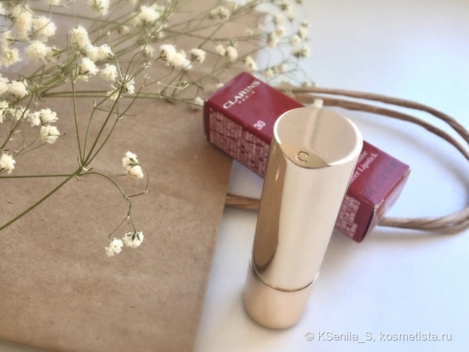 В ней прекрасно всё! Clarins Joli Rouge Brillant Moisturizing Perfect Shine Sheer Lipstick #30 Soft Berry