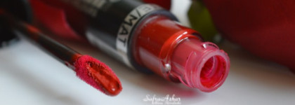Моя прекрасная красная пылающая лава от Rimmel London Apocalips Matte Lip Velvet #505 Burning lava