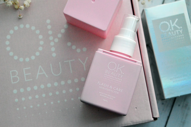 Два продукта от O.K. Beauty Flash&Care Skin Perfector,Prep & Plump Tinted Lip Balm