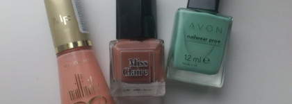 "Лаковая шкатулка" - лаки Avon, Miss Claire, MaxFactor