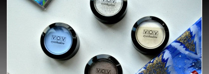 Корейские тени Eyeshadow Small от VOV в оттенках 0245Е (Dolls Brown), 0842Е (Silver Extreme), 0402 (Beach Blue), 0231 (Shine Beige)