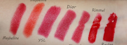 Мои красные помады и лаки для губ: Maybelline, Ysl, Dior, Chanel, Rimmel, Revlon
