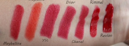 Мои красные помады и лаки для губ: Maybelline, Ysl, Dior, Chanel, Rimmel, Revlon