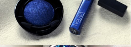 Жидкая подводка Nouba Rainbow Eyeliner №17 и запеченые тени L'arte del bello Glamorous Mono №12 - потянуло на синее