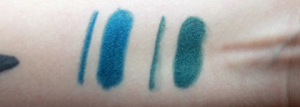 Nyx Slide on pencil в оттенке Tropical Green (sl09) и Nyx Retractable eye liner в оттенке Gypsy Blue (mpe18) - карандаши для глаз