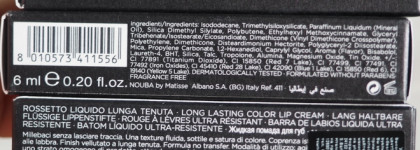 Nouba Millebaci Long Lasting Lip Color 55, 56 и 57