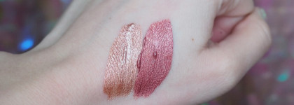 Когда помада просится на глаза: Nyx Liquid Suede metallic matte 30 Bella + 38 Exposed