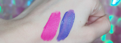 Помады для очень смелых: Nyx Liquid Suede cream lipstick 08 Pink lust + 10 Amethyst