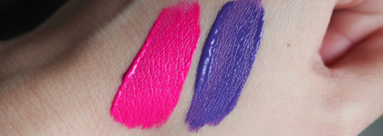 Помады для очень смелых: Nyx Liquid Suede cream lipstick 08 Pink lust + 10 Amethyst