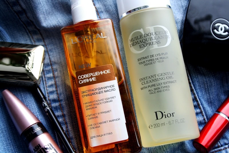 Сравнение масел для снятия макияжа Dior Instant Gentle Cleansing Oil и L`oreal экстраординарное очищающее масло Совершенное сияние