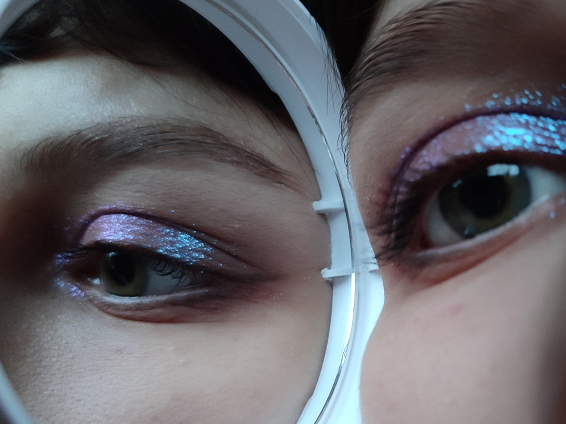 Дневной свет у окна. Пасмурный день.Belor Design 507 на все подвижное веко, кремовые тени Lux Visage под складку и как база на веке.