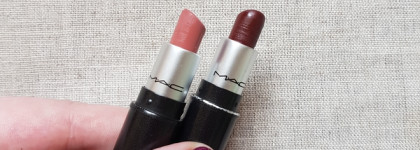 Провожая классику: MAC mini MAC matte lipstick - Velvet Teddy, Sin