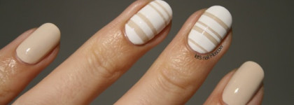 Очень нежный "полосатый" маникюр от Let's Nail Moscow