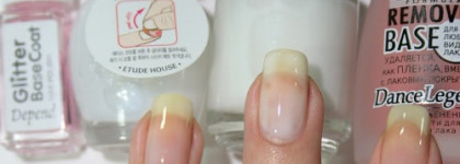 Test-drive четырех peel-off баз: Dance Legend, Etude House, Depend и клей ПВА