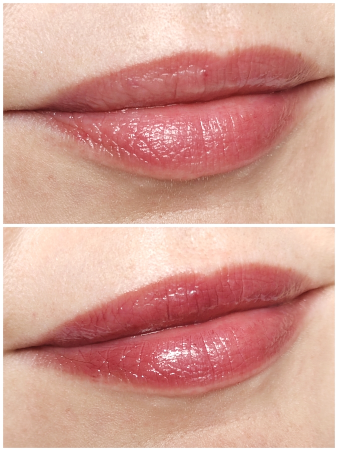 Сверху на фото - 1 слой, снизу - 3 слоя