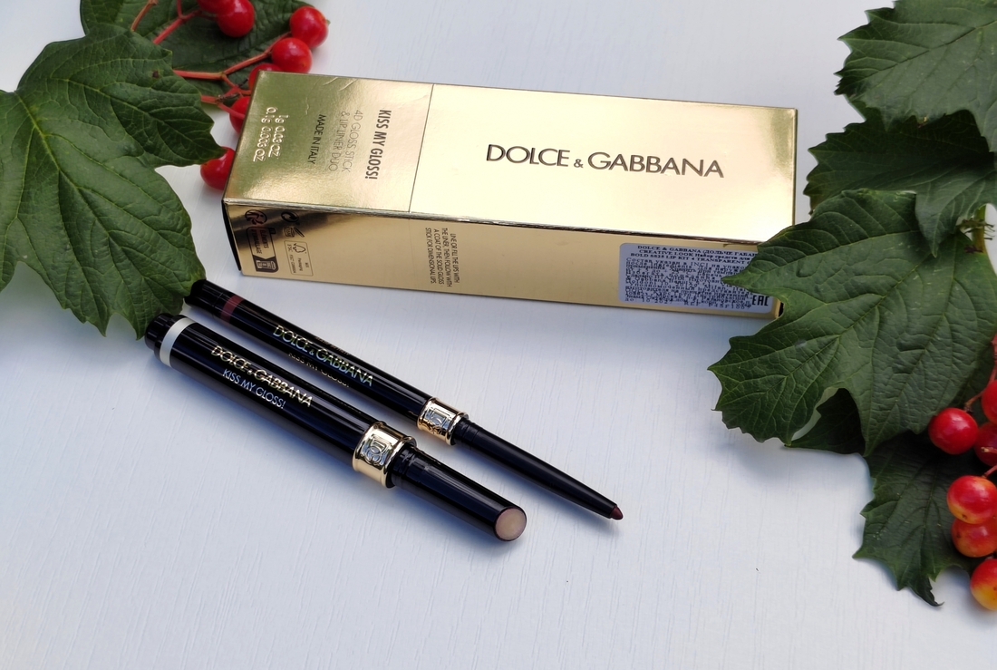 Kiss My Gloss Дуэт средств для губ 4 D: блеск в стике и карандаш для губ Dolce&Gabbana в оттенке № 04 Gossip